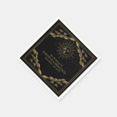 Gold Sun en Moon Tarot Kaart Wedding Servet (Hoek)