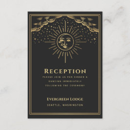 Gold Sun en Moon Tarot Reception Enclosure Kaart
