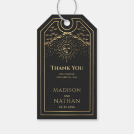 Gold Sun en Moon Tarot Wedding Bedankt Cadeaulabel