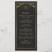 Gold Sun en Moon Tarot Wedding Flat Menu (Voorkant)