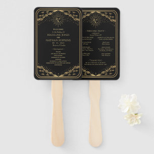 Gold Sun en Moon Tarot Wedding Handwaaier