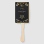 Gold Sun en Moon Tarot Wedding Handwaaier (Voorkant)