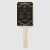 Gold Sun en Moon Tarot Wedding Handwaaier (Achterkant)