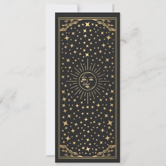 Gold Sun en MoonTarot-kaart sparen de datum Kaart (Achterkant)