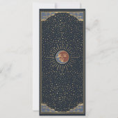 Gold Sun en MoonTarot-kaart sparen de datum Kaart (Achterkant)