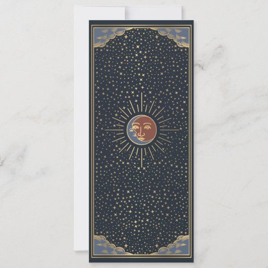 Gold Sun en MoonTarot-kaart sparen de datum Kaart (Achterkant)