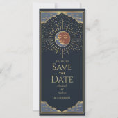 Gold Sun en MoonTarot-kaart sparen de datum Kaart (Voorkant)