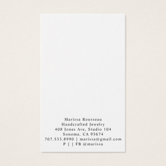 Gold Sun Faux Folie Mandala Ketting Visitekaartje (Achterkant)