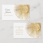 Gold Sun Happy Sunshine Visitekaartje (Voorkant / Achterkant)