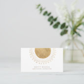 Gold Sun Meditation Instructor Visitekaartje (Staand voorkant)