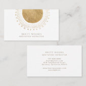 Gold Sun Meditation Instructor Visitekaartje (Voorkant / Achterkant)