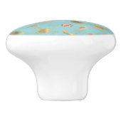 Gold Sun Moon Planets Space Blue-illustratie Keramische Knop (Zijkant)