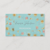 Gold Sun Moon Planets Space Blue-illustratie Visitekaartje (Voorkant)