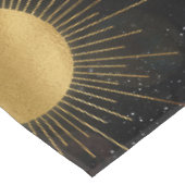 Gold Sun Moon Planets Space-illustratie Tafelkleed (Gekanteld)