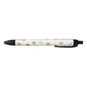 Gold Sun Moon Planets Space White illustratie Zwarte Inkt Pen (Bodem)