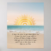 Gold Sun Namaste Definition Poster (Voorkant)