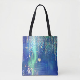 *~* Gold Sun Stars Sparkle Moon Celestiverse Unive Tote Bag