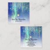 *~* Gold Sun Stars Sparkle Moon Celestiverse Unive Vierkante Visitekaartje (Voorkant / Achterkant)