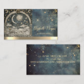 Gold Sun Watercolor Energy Healing Visitekaartje (Voorkant / Achterkant)