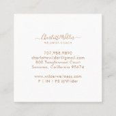 Gold Sun Wellness Coach Vierkante Visitekaartje (Achterkant)