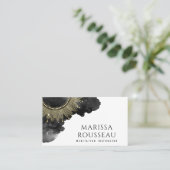 Gold Sunburst Celestial Jewelry Designer Business Visitekaartje (Staand voorkant)