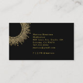 Gold Sunburst Celestial Jewelry Designer Business Visitekaartje (Achterkant)