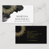 Gold Sunburst Celestial Jewelry Designer Business Visitekaartje (Voorkant / Achterkant)