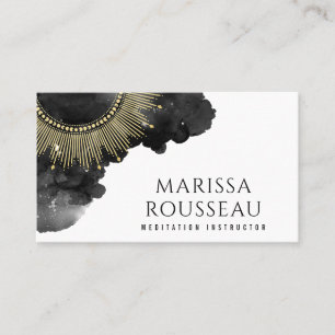 Gold Sunburst Celestial Jewelry Designer Business Visitekaartje