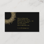Gold Sunburst Celestial Jewelry Designer Visitekaartje (Achterkant)