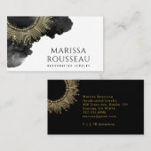 Gold Sunburst Celestial Jewelry Designer Visitekaartje (Voorkant / Achterkant)