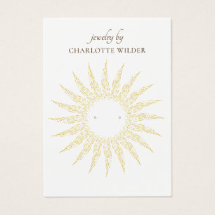 Gold Sunburst Circle Earning Display Card Visitekaartje