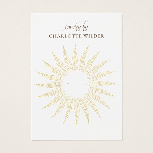 Gold Sunburst Circle Earning Display Card Visitekaartje (Voorkant)