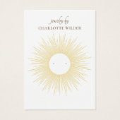 Gold Sunburst Stud Earning Display Card Visitekaartje (Voorkant)