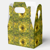 Gold Sunflower Glow Favor Box Bedankdoosjes (Geopend)