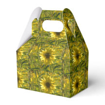 Gold Sunflower Glow Favor Box