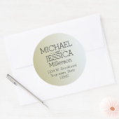 Gold Sunrise gepersonaliseerd adres Ronde Sticker (Envelop)