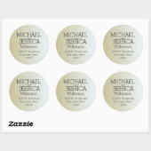 Gold Sunrise gepersonaliseerd adres Ronde Sticker (Vel)