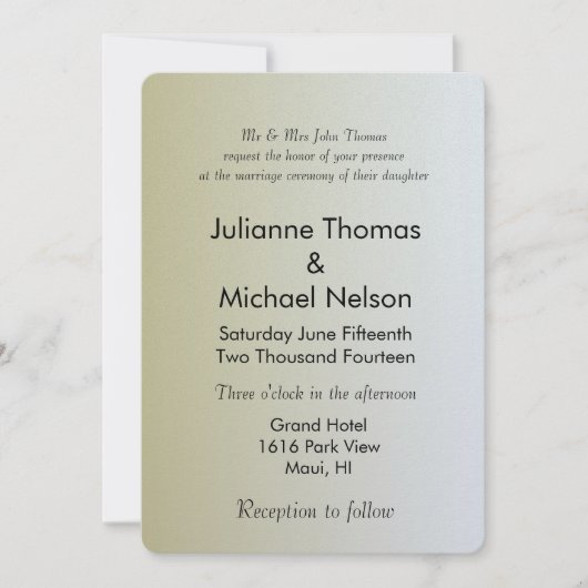 Gold Sunrise Kaart (Voorkant)