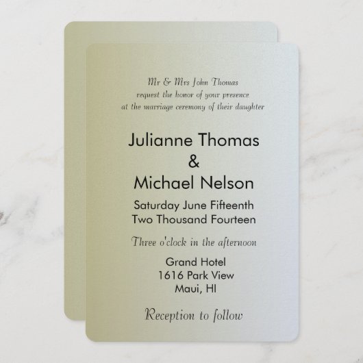 Gold Sunrise Kaart (Voorkant / Achterkant)