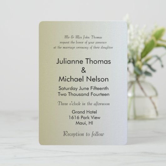 Gold Sunrise Kaart (Staand voorkant)