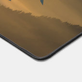 Gold sunrise personalizable mountains monogram bureaumat (Hoek)