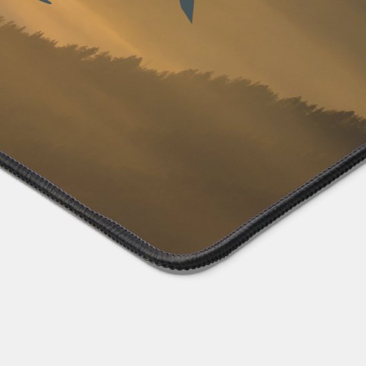 Gold sunrise personalizable mountains monogram bureaumat (Hoek)