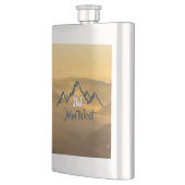 Gold sunrise personalizable mountains monogram flacon (Links)