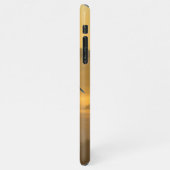 Gold sunrise personalizable mountains monogram iPhone hoesje (Linkerkant)