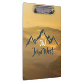 Gold sunrise personalizable mountains monogram klembord (Rechts)