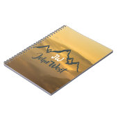 Gold sunrise personalizable mountains monogram notitieboek (Linkerzijde)