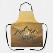 Gold sunrise personalizable mountains monogram schort (Voorkant)