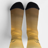 Gold sunrise personalizable mountains monogram sokken (Top)