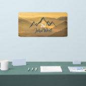 Gold sunrise personalizable mountains monogram spandoek (Beurs)