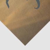 Gold sunrise personalizable mountains monogram tissuepapier (Detail)